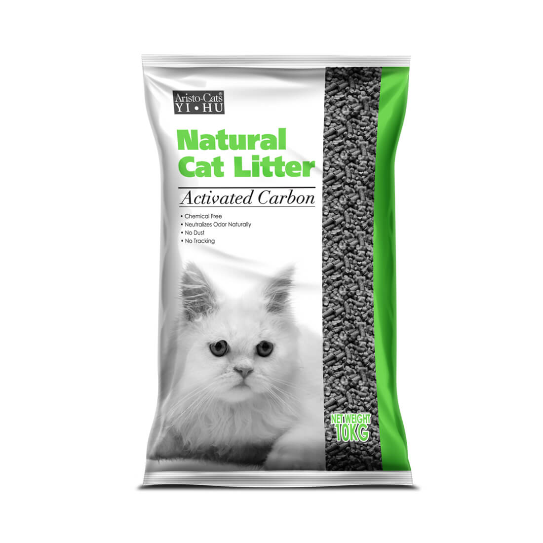 Charcoal based shop cat litter